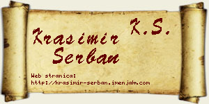 Krasimir Šerban vizit kartica